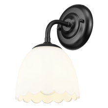 Golden Canada 6954-1W BLK-OP - Golden Lighting Dorinda 1-light Wall Sconce in Matte Black